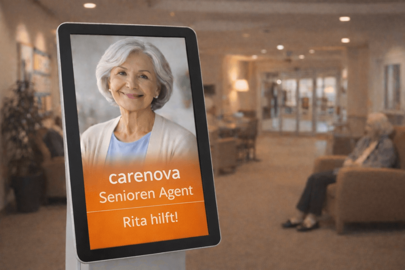 Foyer Terminal in einer Pflegeeinrichtung