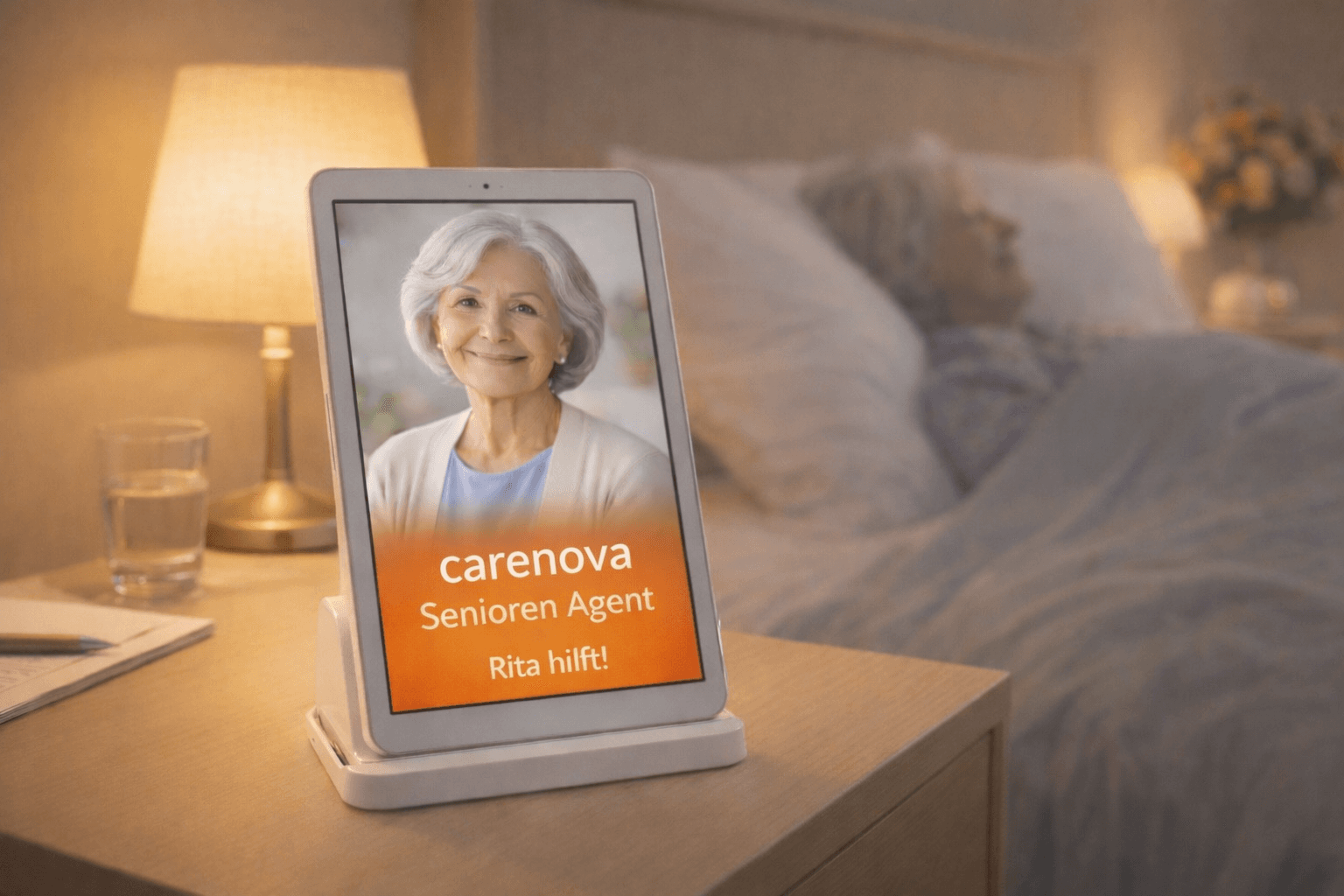 Tablet im Bewohnerzimmer